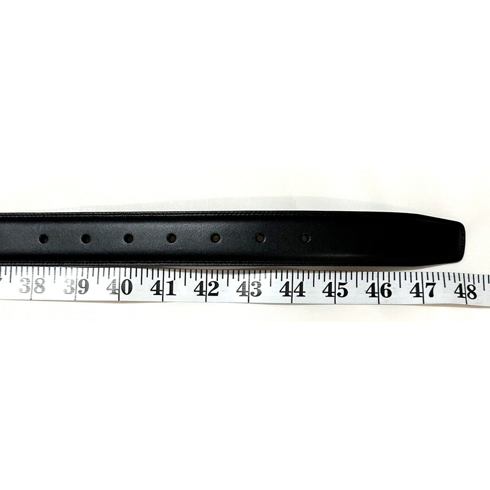 Perry Ellis Belt Men's Size L 38-40 Black Bonded Leather Stitches Edges - Picture 8 of 8